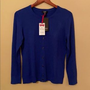Jones New York Blue Cardigan Sweater BNWT